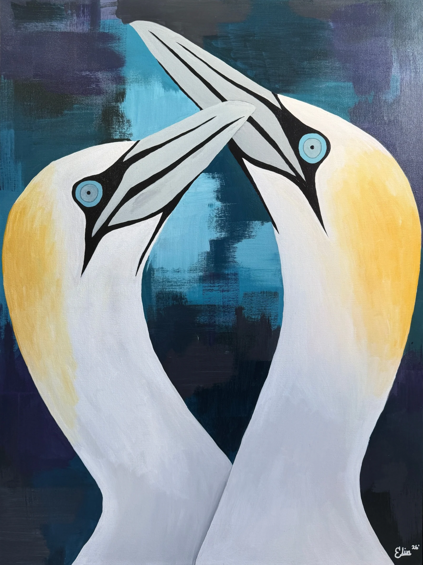 60x80 | Súlurnar báðar (v/ rammu)