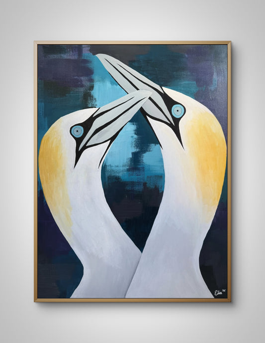 60x80 | Súlurnar báðar (v/ rammu)